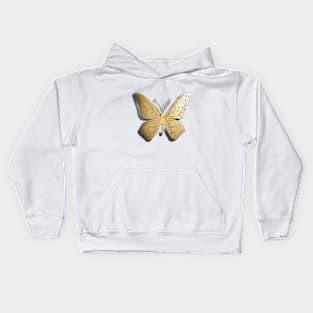 Butterfly Gold Shadow Silhouette Anime Style Collection No. 302 Kids Hoodie